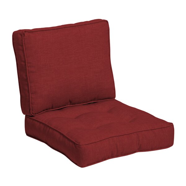 Latitude Run® Plush Blowfill 24 X 24 In. Outdoor Deep Seat Cushion Set%2C Stone Grey Leala 